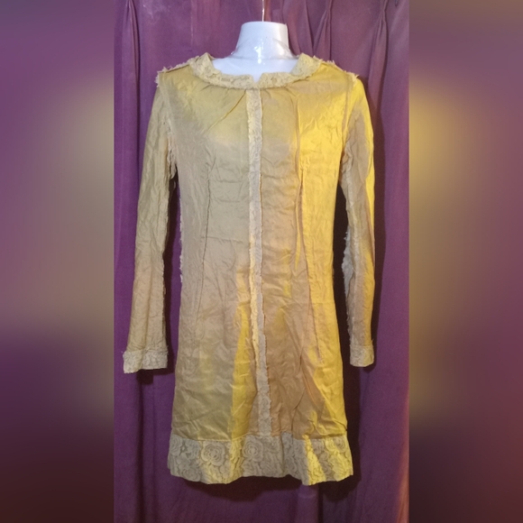 Vintage Lace Above the Knee Grandma Made Fully Lined Dress - Picture 6 of 6